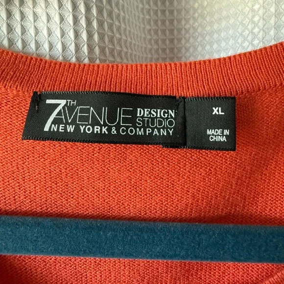 New York & Company Vibrant Orange Cardigan - Picture 3 of 5